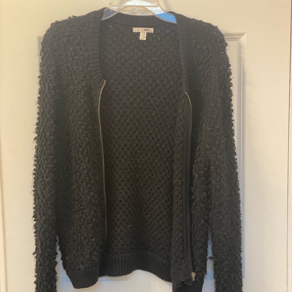 Amuse Society Bomber Sweater Cardigan